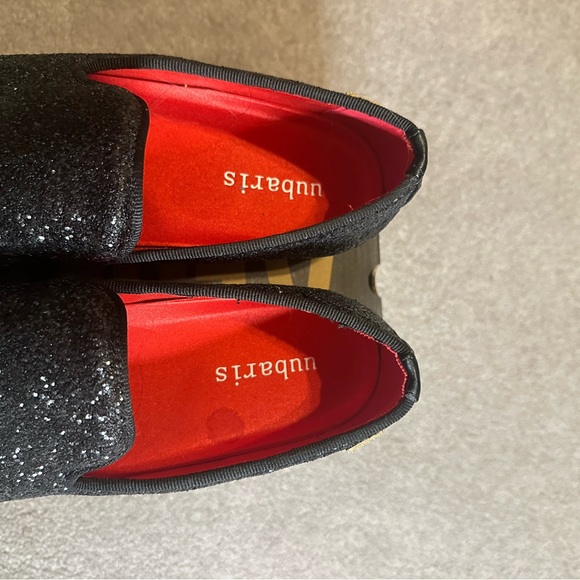 Uubaris men’s size 10.5 sparkly loafer for suit or tuxedo black - Picture 3 of 7